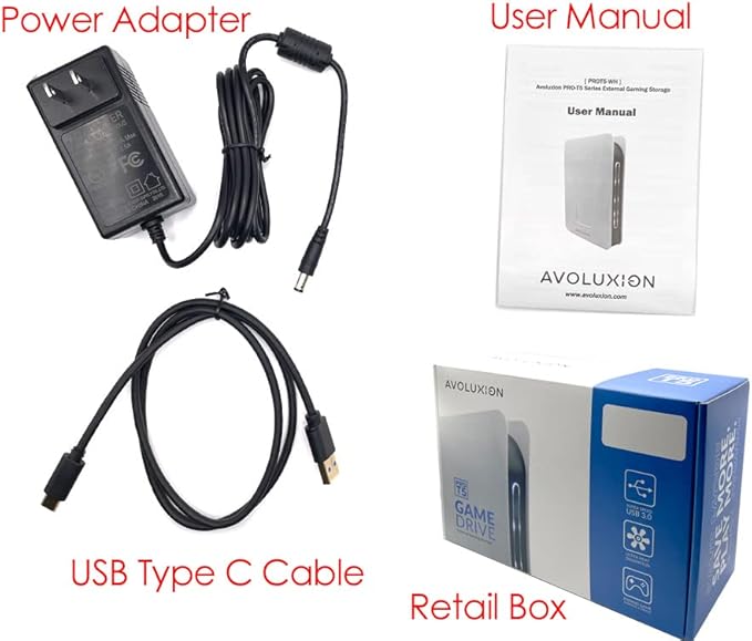 Avolusion PRO-T5 Series USB 3.0 External Hard Drive for WindowsOS Desktop PC/Laptop (White) - 2 Year Warranty (22TB) (Renewed)