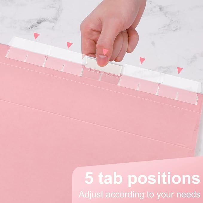 Hanging File Folders, 50 Pack Letter Size Hanging File folders with 1/5-cut Tabs, Stay Organized for Your Home and Office Bulk File, Documents and Paper, Macaron 10 Colors
