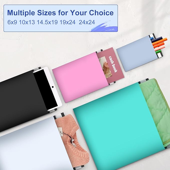 120PC Poly Mailers 6x9 Inch Light Blue Mailing Envelopes Bags Shipping Bags with Self Adhesive Waterproof and Tear-Proof Postal Bags