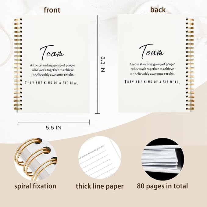 hold fizz Meeting Notebook for Work, Employee Appreciation Gifts, Team Gifts for Employees, Thank You Gifts for Women Men Leader Boss Manager Mentor Coworkers, Journals for Writing, 5.5"x8.3"