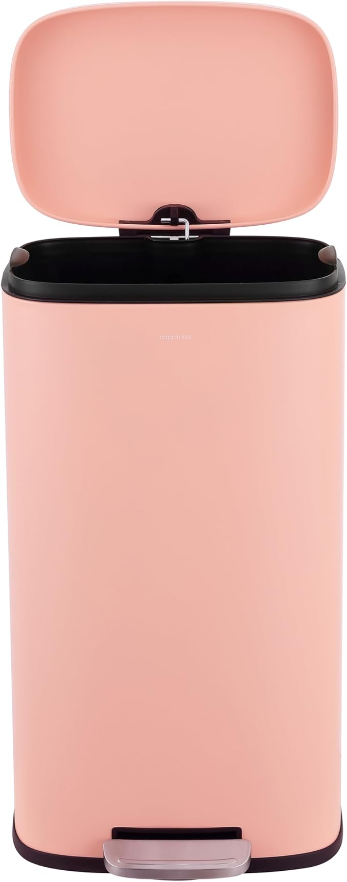 happimess HPM1006G Connor Rectangular 13-Gallon Trash Can with Soft-Close Lid and Free Mini Trash Can, Fingerprint Resistant, Modern, Minimalistic for Home, Kitchen, Office, Bathroom, Flamingo Pink