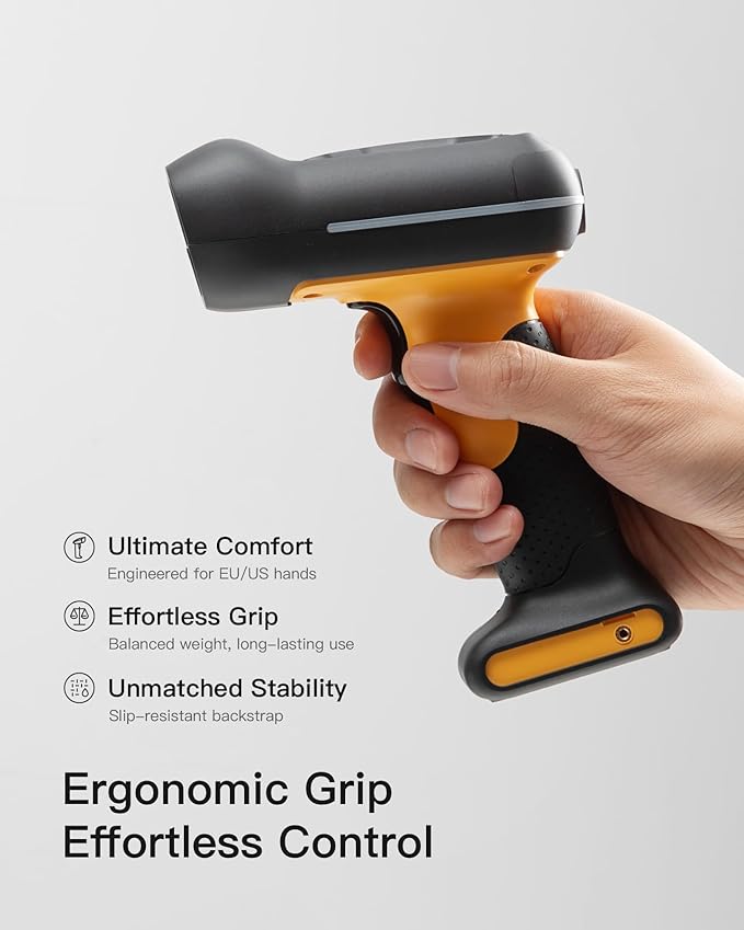 Inateck Industrial Barcode Scanner Bluetooth, 1D Scanner Wireless with IP67 Waterproof and Dustproof, Handscanner with App & SDK,BCST-61