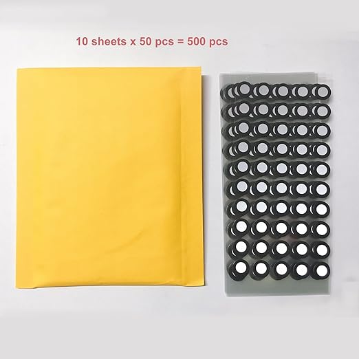 3D Scanner Markers for Industrial and Consumer 3D Scanner Optical Tracking Projects, HogarDeco 6.0mm 3D Scanner Dots 3D Target for Industrial and Interest 3D Scanning (500pcs, Inner 6mm, Outer 10mm)