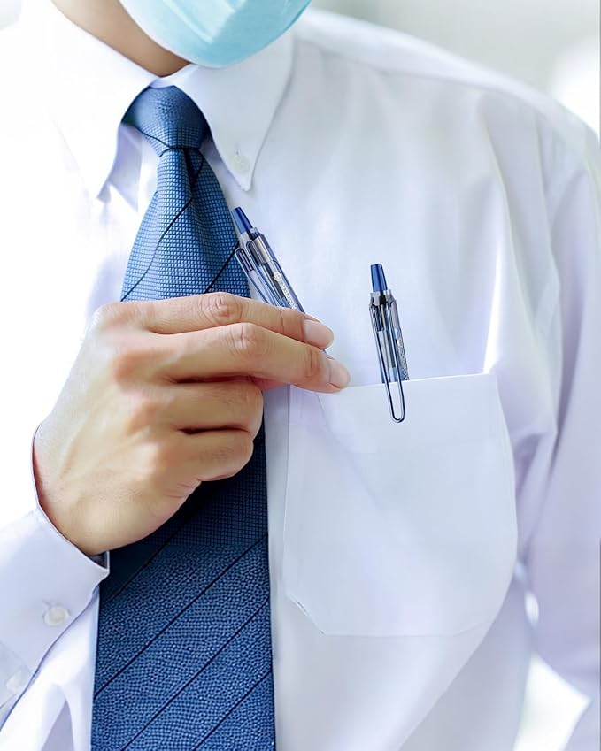 12 Pack Blue Gel Pens, Quick Dry Blue Ink Pen, 0.5mm Fine Point Retractable Smooth Writing Pens for Journaling, Writing, Business Gel Pen for Office School & Home Supplies(Blue)