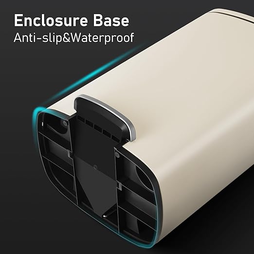 Arlopu 13.2+1.3 Gallon Step Trash Can, Stainless Steel Garbage Bin, Soft-Close Rubbish Bin with Removable Plastic Inner Bucket, Fingerprint-Proof, Lid Dustbin, for Kitchen Home (Beige)