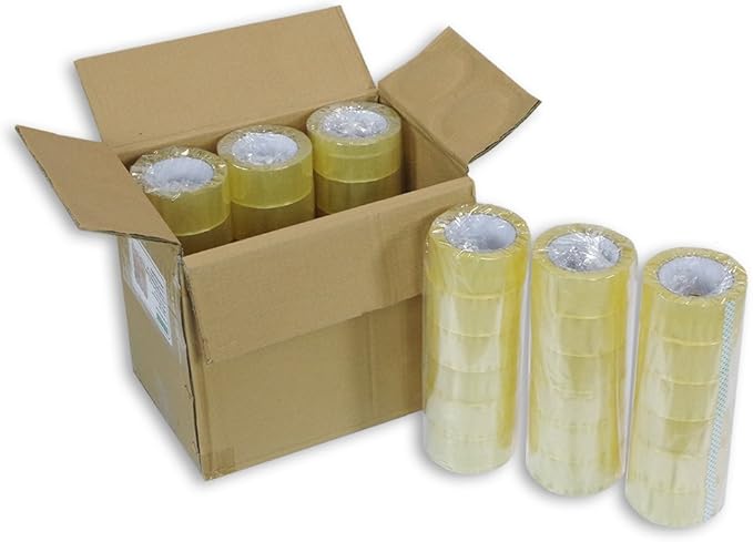 36 Rolls 1.88" X 60 Yards (2.7mil) Clear Packing Shipping Storage Box Sealing Packaging Tape APL1256, 36 Rolls