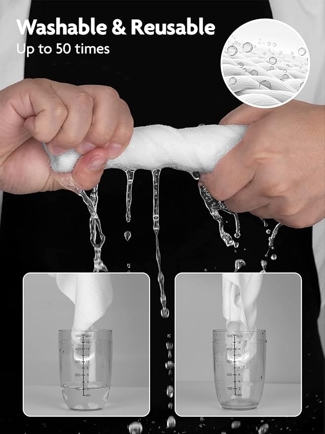 Fantasticlean Microfiber Cleaning Cloth Roll -90 Pack, Tear Away Microfiber Towels, 12" x 12", Reusable, Washable, Scratch Free, Ultra Absorbent Dish Rags for Car, Home, Garage or Shop (Deep Purple)