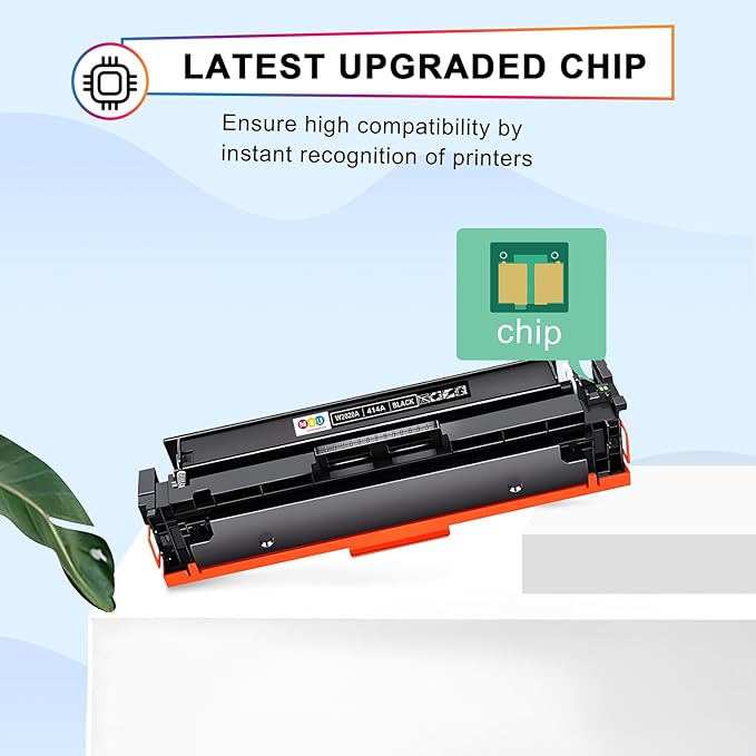 414A Black Toner Cartridges(with Chip) Compatible with 414A Toner Cartridges W2020A for Color Pro MFP M479fdw, M479fdn, M454dw, M454dn Series(2 Pack, Black)