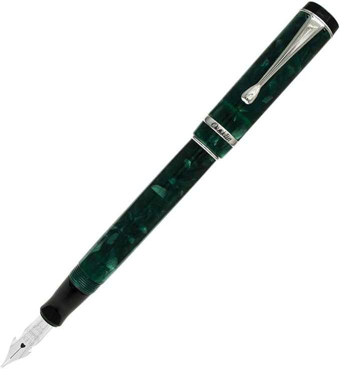Conklin Duragraph Fountain Pen Forest Green - Flex Nib, Elegant Writing Instrument with Flexible Nib for Dynamic Writing