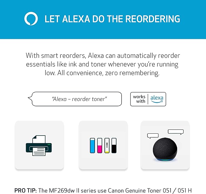 Canon imageCLASS MF269dw II - Monochrome, Duplex Wireless Laser Printer, All-in-One with Scanner, Copier, Fax, Auto Document Feeder, Mobile Ready, 30 PPM, Black