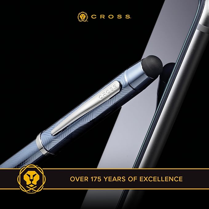Cross Tech3+ Refillable Tech3+ Presented in a Premium Gift Box - Medium Point, Black Ink, Lustrous Chrome