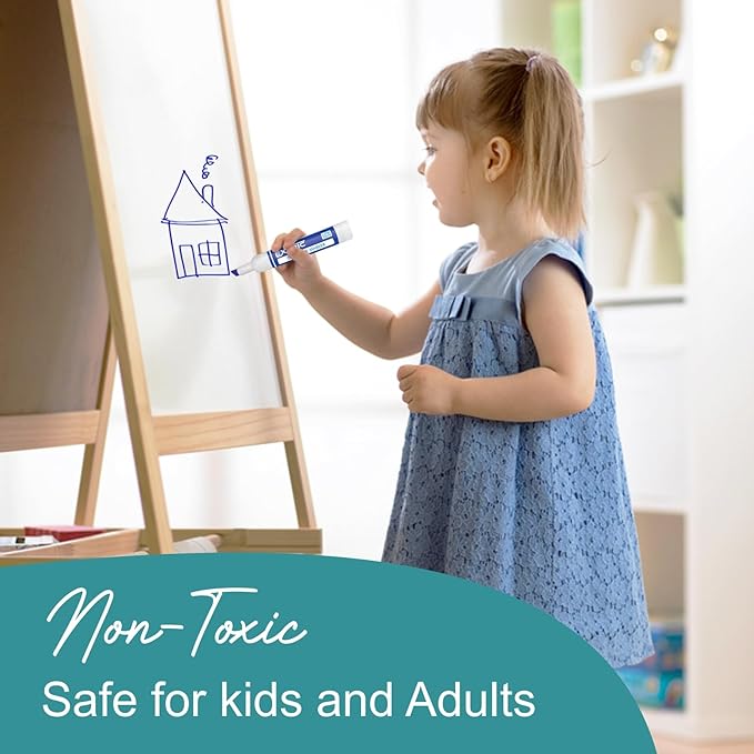 EXTRIC Dry Erase Markers Chisel Tip, Whiteboard Markers 4 Pack Assorted Colors, White Board Marker Dry Erase Red, Blue, Green, Black White Board marker Low Odor for Teachers and Students