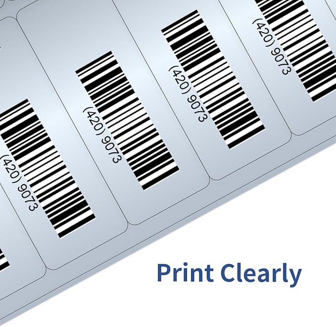 1" x 2-5/8" Address Labels- Matte Silver Mailing Labels Stickers for Laser/Inkjet Printer-Permanent Adhesive Stickers