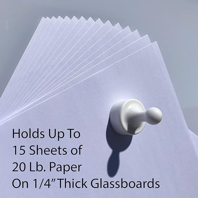 GLASSBOARD STUDIO Powerful Neodymium Magnets, Pawn-Shaped - Strong Fridge/Refrigerator and Whiteboard Magnet, Ideal for Office, Kitchen, Crafts - Rare Earth, Heavy Duty (8, Black)