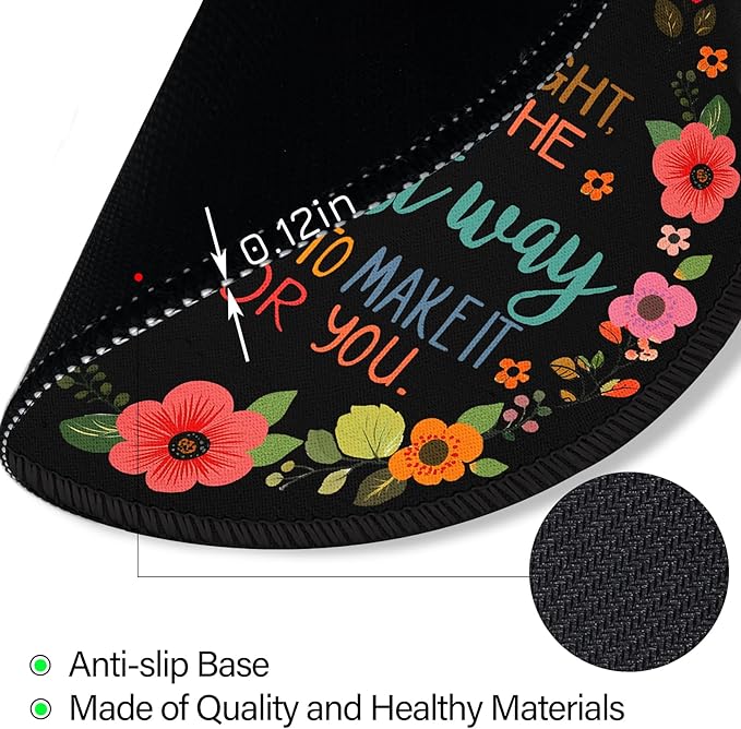 Funny Quotes Office Work Coworker Colleague Mouse Pad, Desk Sign Small Round Mousepads, Mini Travel Mouse Mat for Wireless Computer Laptop, Office Accessories, 8.6 x 8.6 inch