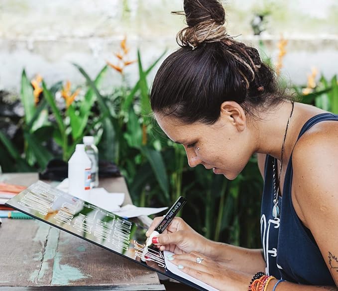 16 UV Fluorescent Neon Chalk Markers - Double Pack of Both Fine & Reversible Medium Tip Liquid Chalk Pens Wet Erasable Menu Boards, Glass, Whiteboards, Mirrors, Non-Porous Chalkboards, Plastic, Metal