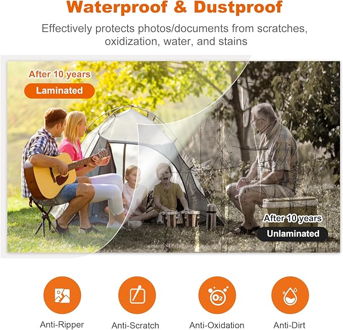 Bonsaii Laminator Machine with 5 Laminating Sheets, 9 Inch Thermal Laminating Machine for Doc/Posters/Photos, Compact Laminator for Home Office School, L421-Grey