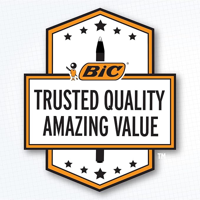 BIC Cristal Xtra Bold Ballpoint Pens, Bold Point (1.6mm) For Vivid And Dramatic Lines, Assorted Colors, 24-Count Pack, Perfect Ink Pens