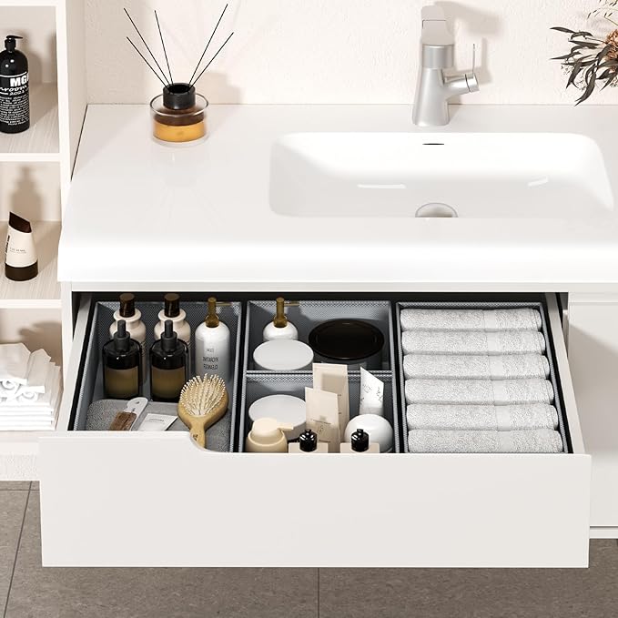 DIMJ Drawer Organizer Clothes - 20 Pack Closet Drawer Organizer Bins for Baby Clothes Storage, Fabric Dresser Organizer for Nursery Bedroom, Foldable Small Drawer Dividers for Underwear Socks