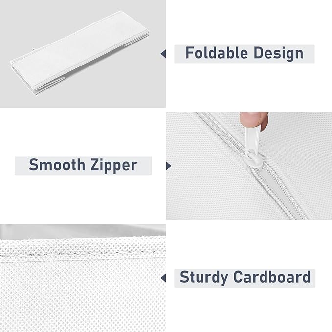 DIMJ Drawer Organizer Clothes - 20 Pack Closet Drawer Organizer Bins for Baby Clothes Storage, Fabric Dresser Organizer for Nursery Bedroom, Foldable Small Drawer Dividers for Underwear Socks