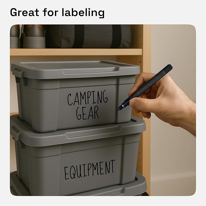 ARTISTRO 2 Black Permanent Marker - Waterproof Markers for Tire, Fabric, Rocks, Glass, Ceramic, Wood, Paper - Oil Based Paint Pens - Extra-Fine Tip 0.7mm