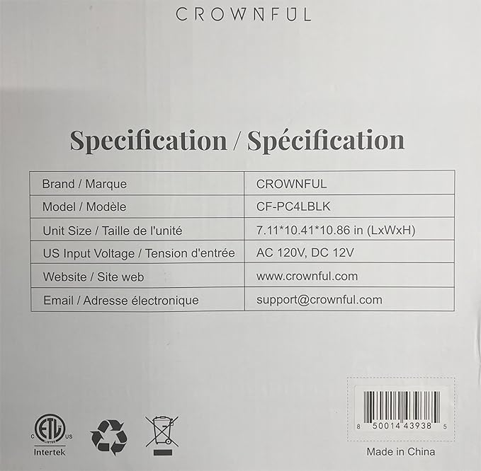 CROWNFUL Mini Fridge, 4 Liter/6 Can Portable Cooler and Warmer Personal Refrigerator for Skin Care, Cosmetics, Beverage, Food,Great for Bedroom, Office, Car, Dorm, ETL Listed (Green)