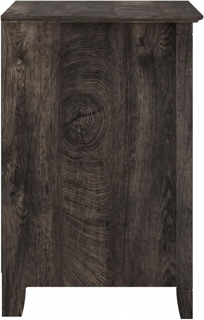 Bush Furniture Key West 2 Drawer Lateral File Cabinet in Dark Gray Hickory | Document Storage for Home Office | Accent Chest with Drawers