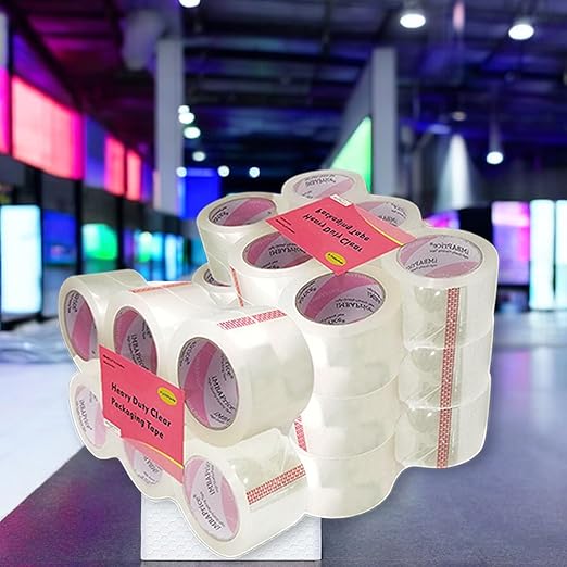iMBAPrice 3-Inches Clear Packaging Tape, 24 Roll of 110 Yards (24 x 330 Feet) Long 3" Wide Shipping Tape for Box Office Moving Packaging Shipping