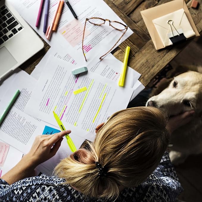 cloudriver Yellow Highlighters, Bulk Pack Of 120, Bright Color Highlighter, Chisel Tip, Quick Drying Ink, Highlighters Suitable For Home, School, Office And Shop