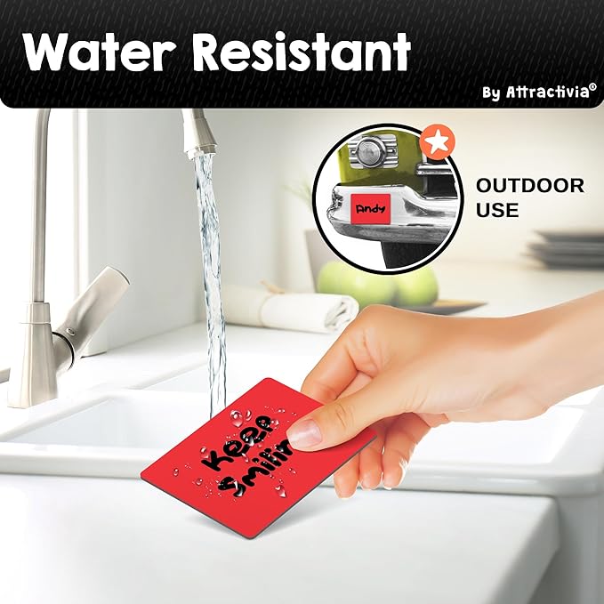 Dry Erase Magnetic Labels 3.7 x 2.8 in, Solid Colors, Medium Dry Erase Magnets, 20-Pack, Colored Erasable Write-On All-Purpose Labels, for Office, Education, Home, Whiteboard