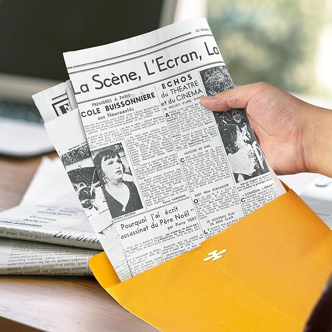 Clasp Envelopes 10x13, 100 Pack Goefun Brown Yellow Manilla Envelopes 10x13-100GSM Heavy Kraft Paper, with Clasp and Gummed Seal for Mailing