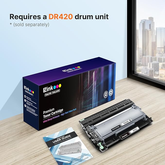 E-Z Ink Compatible Toner Cartridge Replacement for Brother TN450 TN420 TN-450 TN-420 Compatible with HL-2270DW HL-2280DW HL-2230 MFC-7360N MFC-7860DW DCP-7065DN Intellifax 2840 2940 (2 Black)