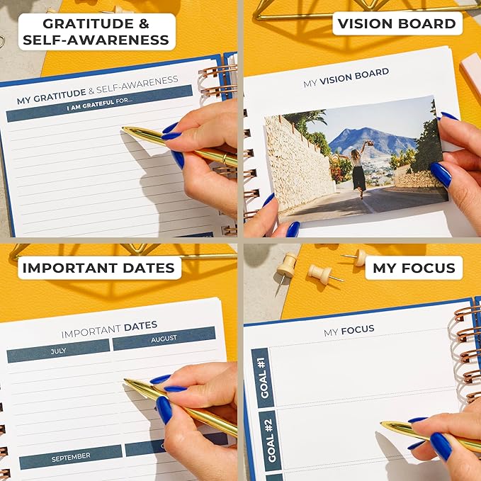 Clever Fox Planner 2nd Edition Spiral – Colorful Weekly & Monthly Goal Planner, Time Management & Productivity Organizer, Undated (Mystic Blue)