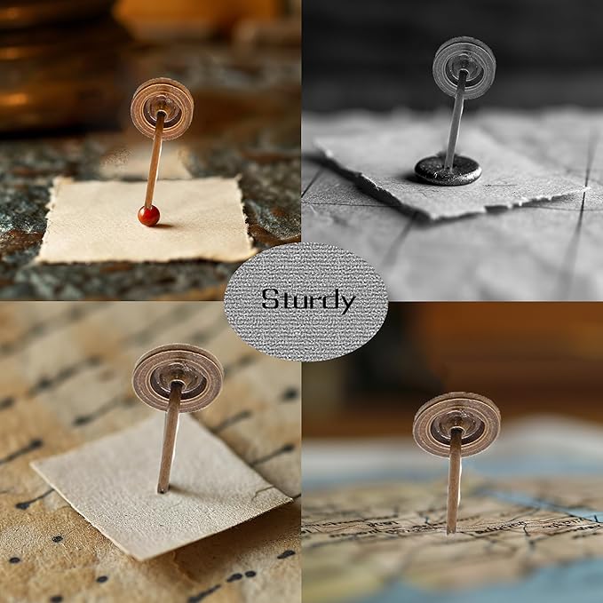 Brozen Thumb Tacks, Multipurpose Upholstery Nails, Decorative Nail Heads, and Wall Tacks for Secure Fixing & DIY Projects, 100Pcs