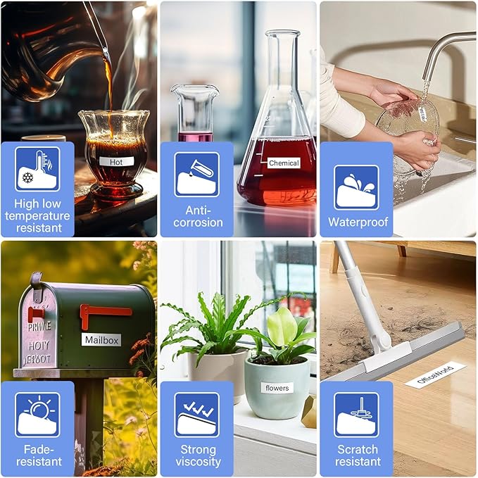 4Pack TZe-231 Tape Label Maker Compatible with Brother P-Touch TZe-231 Tape, TZE231 ½” 0.47”x 26.2 ft Laminated Black on White, for use with PT-D210, PT-H110, PT-D220, PT-D410, PT-D600