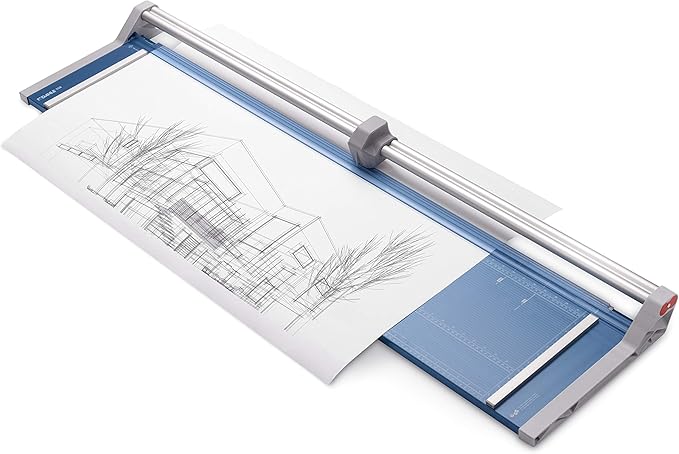 Dahle 558 Professional Rotary Trimmer, 51" Cut Length, 12 Sheet Capacity, Self-Sharpening, Dual Guide Bar, Automatic Clamp, German Engineered Paper Cutter