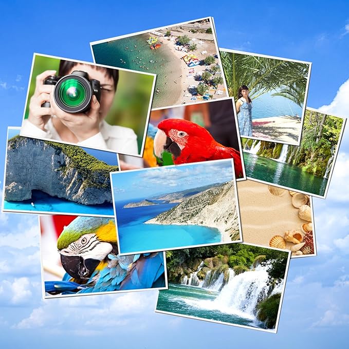 50 Sheets A3 Photo Paper Single Sided, 200 gsm White High Glossy Paper, Advanced Photographic Photo Printer Paper for Inkjet Printer Printing Picture Cover Brochures