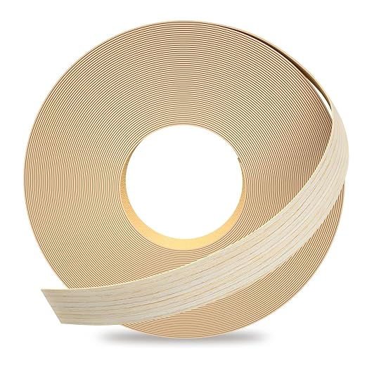 GSCIT Club Oak Edge Banding, 3/4 inch x 500ft roll of Veneer Edge Banding Preglued Flexible Wood Tape for Furniture Repair