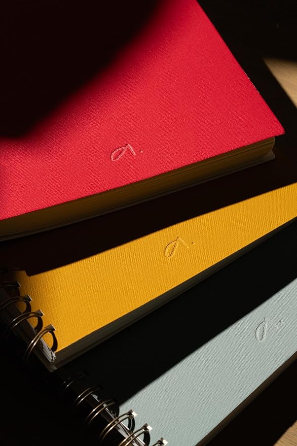 Anecdote Planner 2025 (8.5" x 10") Spiral Notebook - 2025 Daily Planner Weekly and Monthly - Features a Library Buckram Cover, Brass and A4 Size Bleed-Resistant Paper - Organize All 52 Weeks. Start Anytime – Black