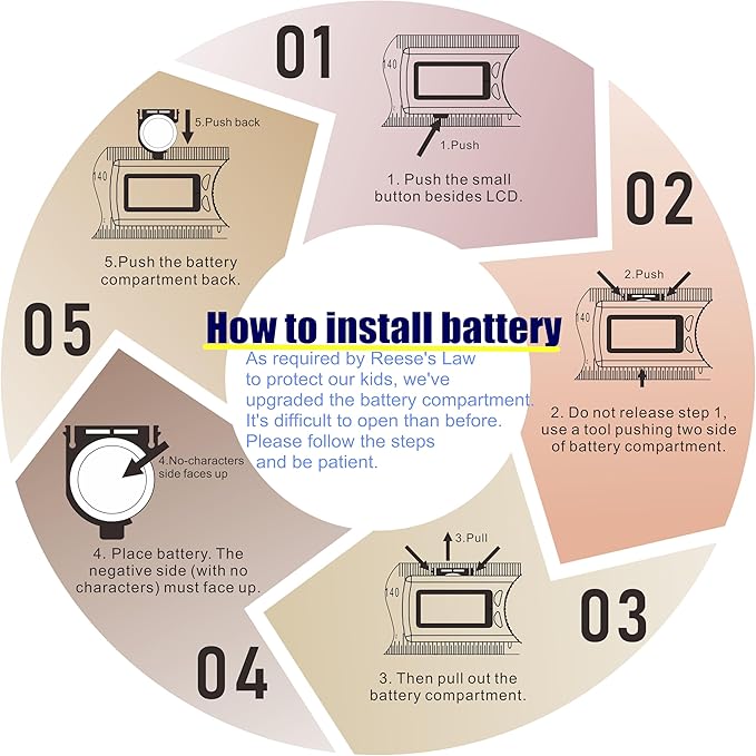 GemRed 82305 Digital Angle Finder Protractor-Stainless steel (white&red button)