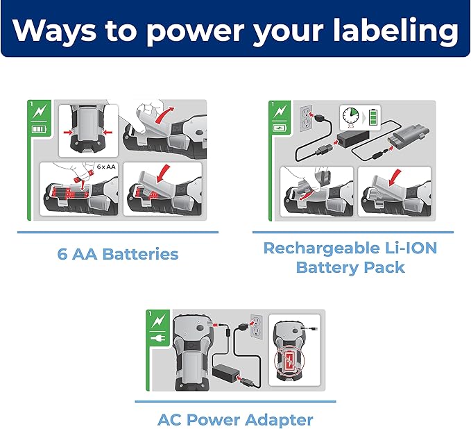 Brady M210-LAB Portable Label Printer, Blue/Gray, 9.5 in H x 4.5 in W x 2.5 in D
