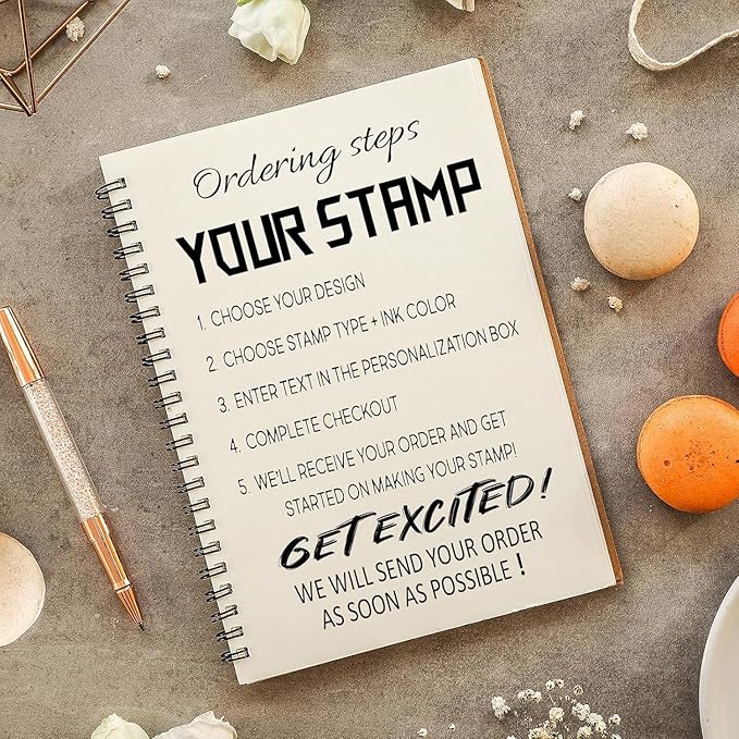 Custom Ink Stamp | Personalized Self Inking Stamp Gifts for Book Lovers, Readers, Teachers | 5 Ink Colors (Design-02)