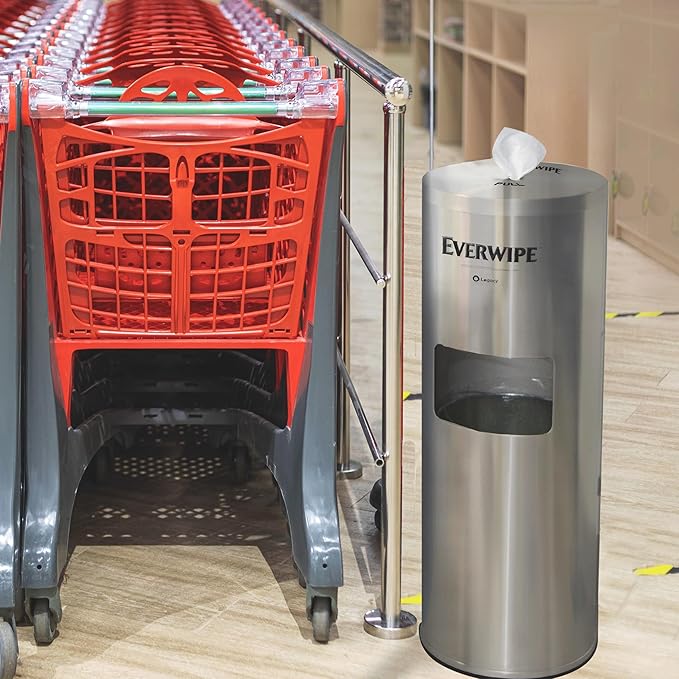 Everwipe by Tork Light-Duty Surface Cleaning Wet Wipe Jumbo Rolls White W12, Cleans and Deodorizes, 2 x 2500 wipes, 192816