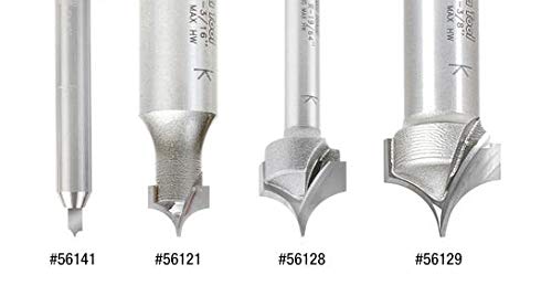Amana Tool - 56141 Solid Carbide Pt. Cutting Roundover 1/32 Radius x 5/64 Dia x 3/16 x 1