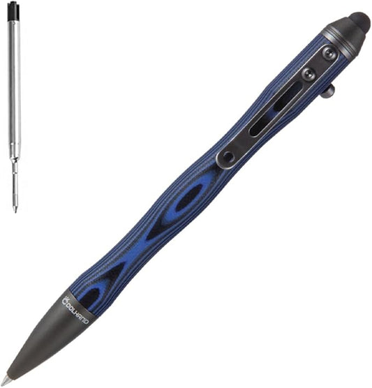Cool Hand 5.7'' Bolt Action Pens, EDC Ballpoint Ink Refillable, Stylus for Touch Screen, G10 Body w/Pocket Clip, Ergonomic Grip, with a Free Refill, 5375-N