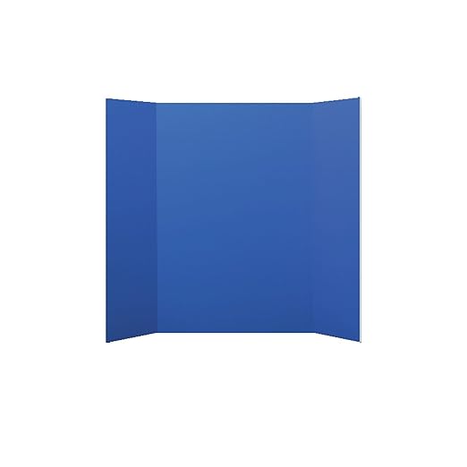 Flipside Products 36” x 48” Foam Project Boards for Presentations, Science Fair, School Projects, Event Displays and Trifold Picture Board - Blue - 24 Pack