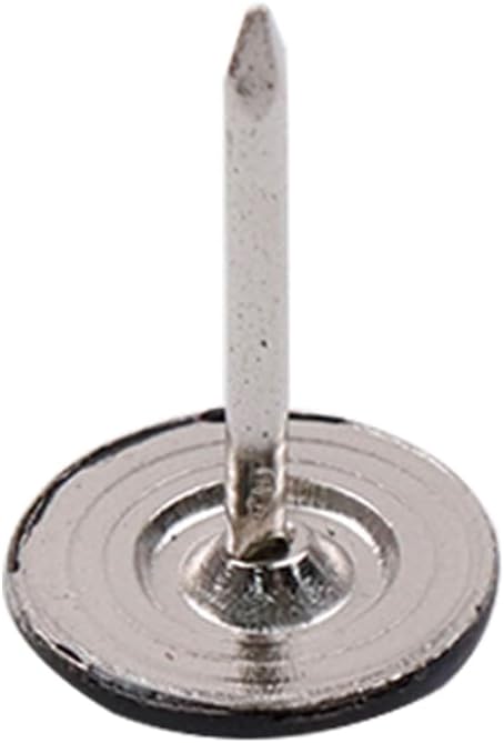 100Pcs Flat Head Upholstery Tacks Home Furniture Decor Tack Upholstery Nails Flat Push Pins Flats Thumb Tacks Black (11mmx17mm)