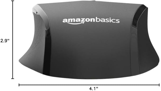 Amazon Basics Computer Mouse Wireless, Ergonomic, 2.4 GHz Optical, DPI Adjustable, Compatible With PC, Mac, Laptop, Black