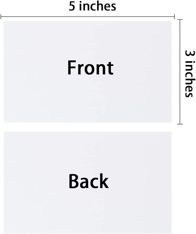 50 Sheets Blank Cardstock Paper 250 GSM Thick Heavy Cards Stock for DIY Art Projects, Card Making, Postcards, Greeting Cards, Birthday Party, Wedding Invitation (White, 3x5 inches)