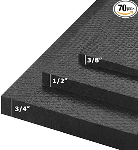 American Floor Tiles - Heavy Duty Stall Tiles - Stable/Horse Tiles - Thick, Durable Rubber Flooring Solid Black 14' x 20' Set 1/2" Thick (70 Tiles Total)